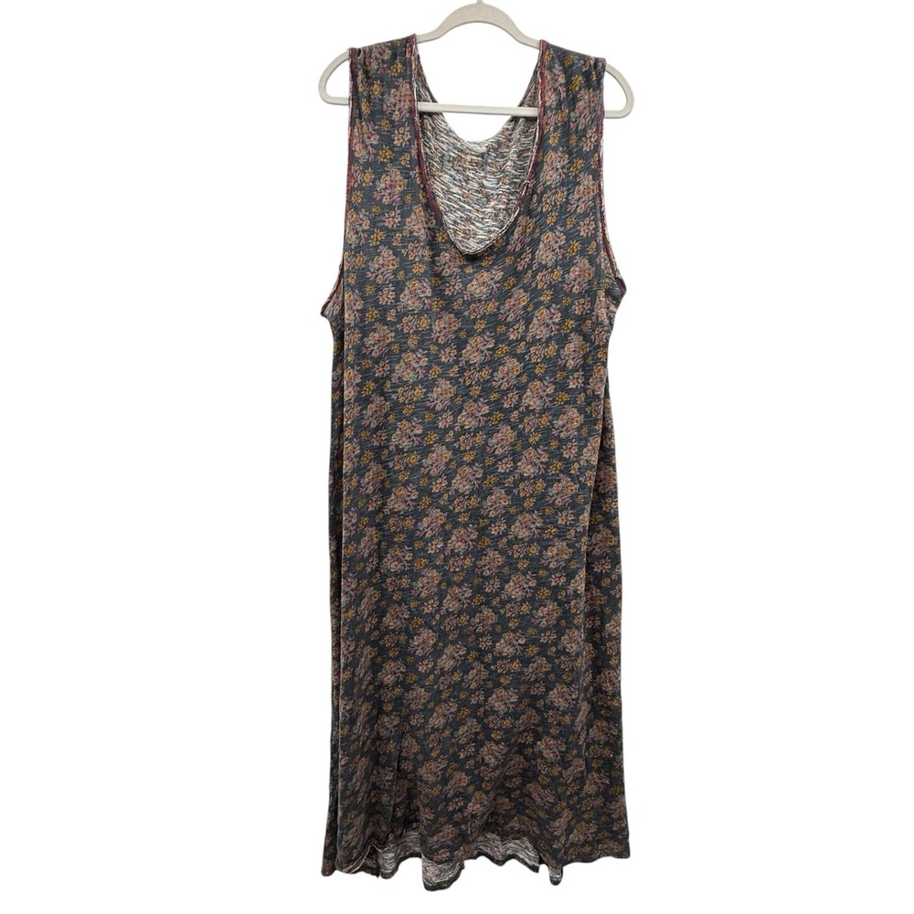 Natural Life Floral Maxi Dress XL Sleeveless Boho Cottagecore distressed